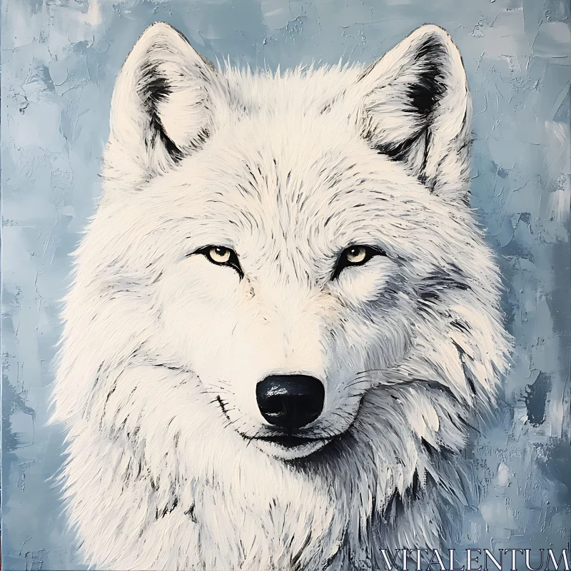 AI ART Arctic Wolf Gaze