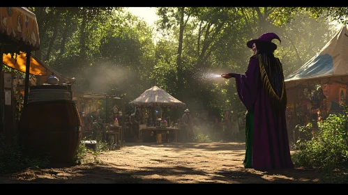 Forest Witchcraft: A Magical Market Scene