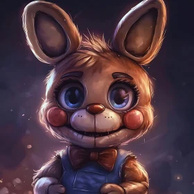 Charming Cartoon Rabbit Doll Illustration