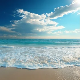 Calm Ocean Scene with Blue Sky