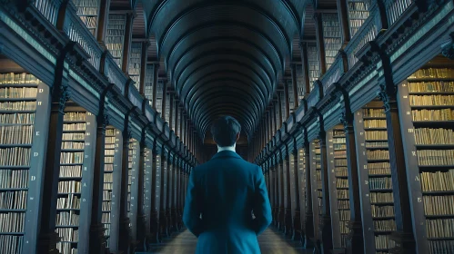 Grand Library Hallway