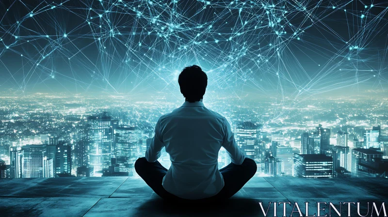 AI ART City Network Meditation