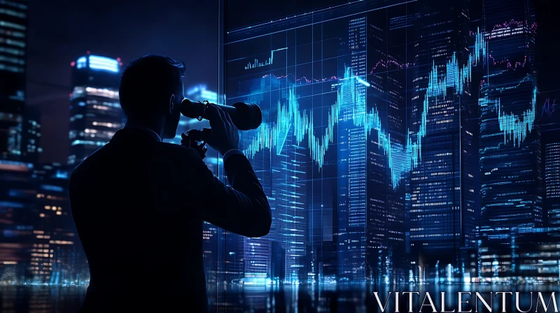 Market Observer: Binoculars and City Finance AI Image