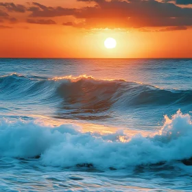 Waves at Sunset