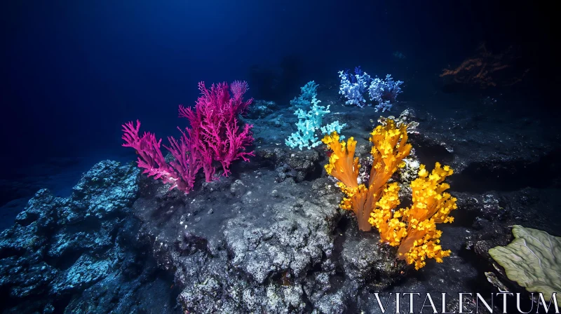 AI ART Vibrant Underwater Coral Garden