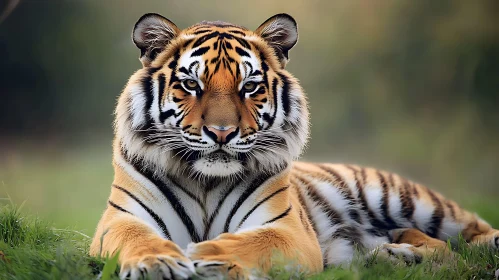 Resting Tiger Close Up