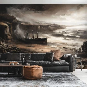 Maritime Art in Modern Living Room