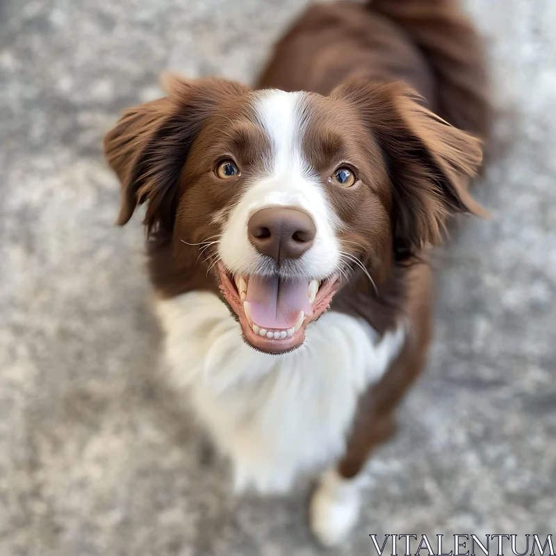 Smiling Dog Close-Up AI Image