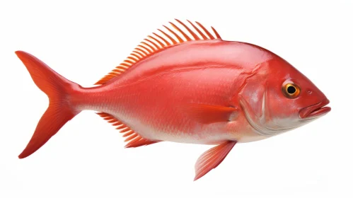 Bold and Vibrant Red Fish Artwork