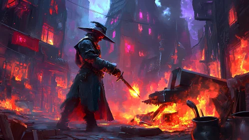 Fiery Wizard Scene