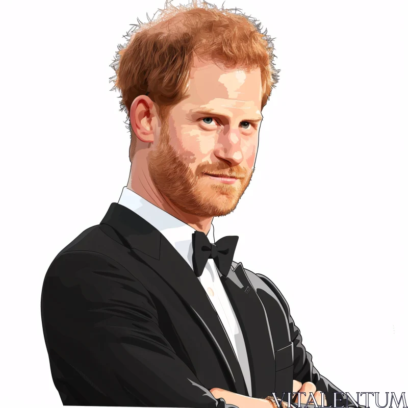 Prince Harry Art Portrait AI Image