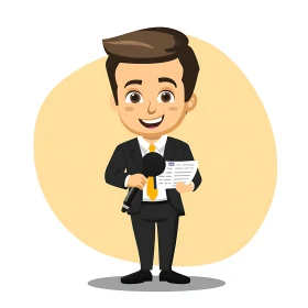 Animated Reporter Character