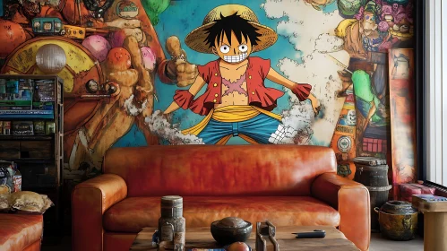 Anime-Inspired Living Room Design