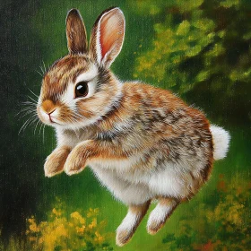 Rabbit Portrait in Natural Setting
