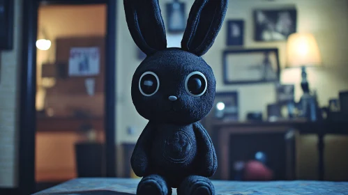 Dark Plush Rabbit, Soft Lighting