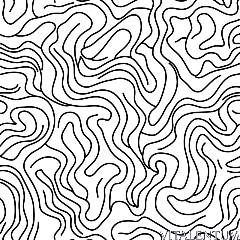 Fluid Lines Abstract Pattern AI Image