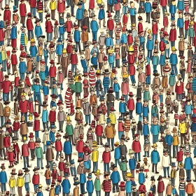 Figures in Hats, Crowd Illustration