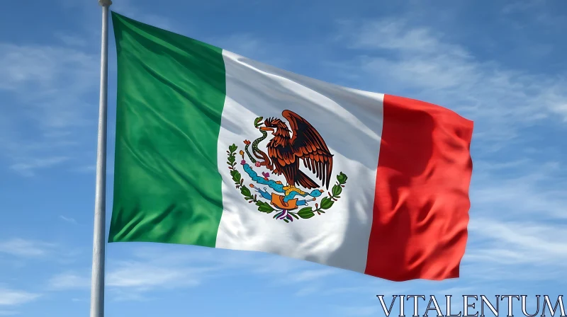 AI ART Patriotic Display: The Flag of Mexico