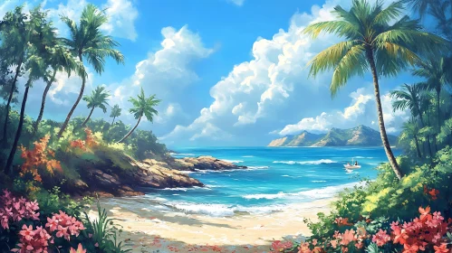 Seaside Serenity: A Tropical Island View