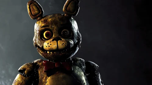 Haunting Animatronic Rabbit Portrait