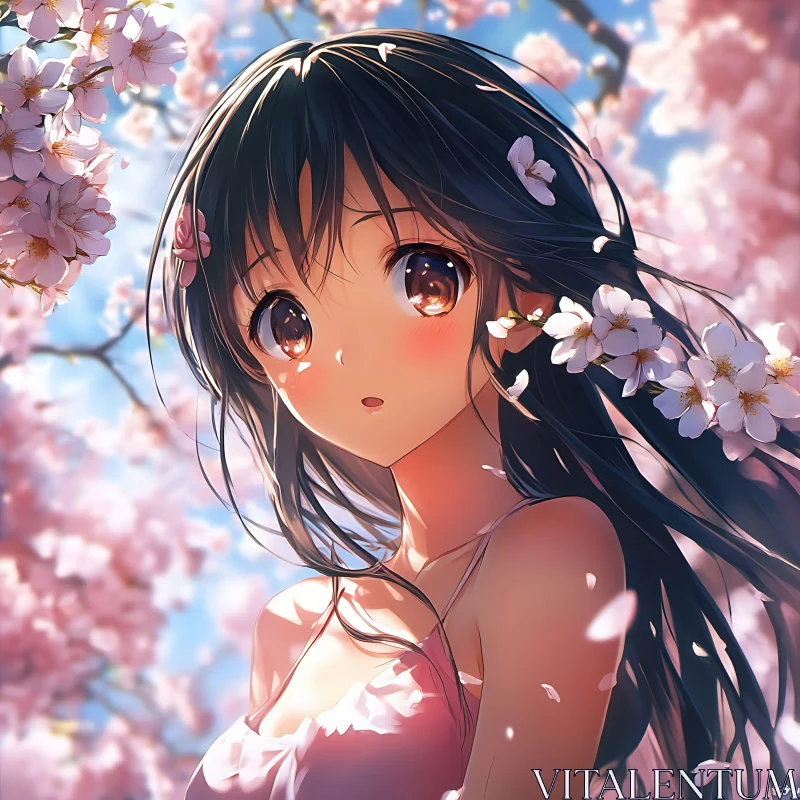 Anime Spring Blossom Art AI Image