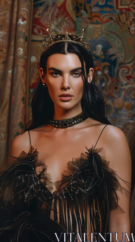 Kendall Jenner in Elegant Black Outfit AI Image