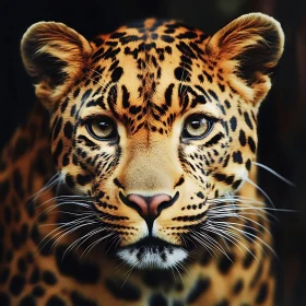Leopard Face Close-Up