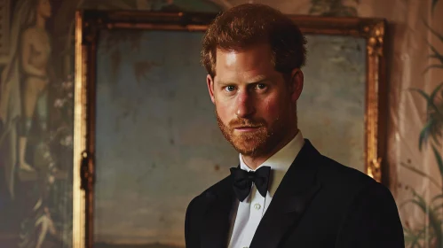 Elegant Portrait of Prince Harry