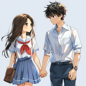 Anime Romance in School Uniforms