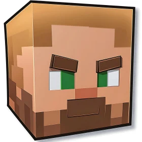 Blocky Minecraft Character Portrait