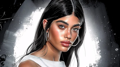 Stylized Kylie Jenner Artwork