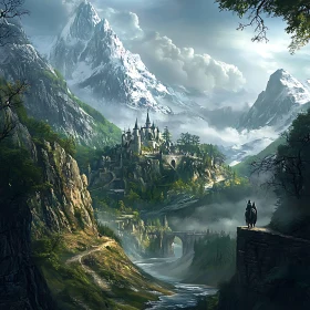 Serene Mountain Castle View