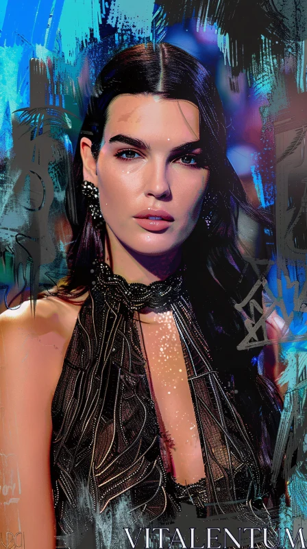 Kendall Jenner in Contemporary Art AI Image