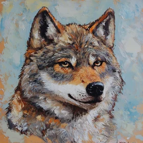 Calm Wolf Artistic Depiction