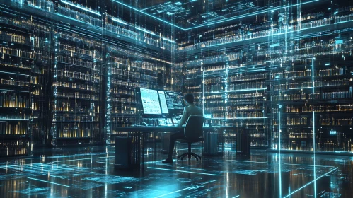 Neon Lit Data Analysis Environment