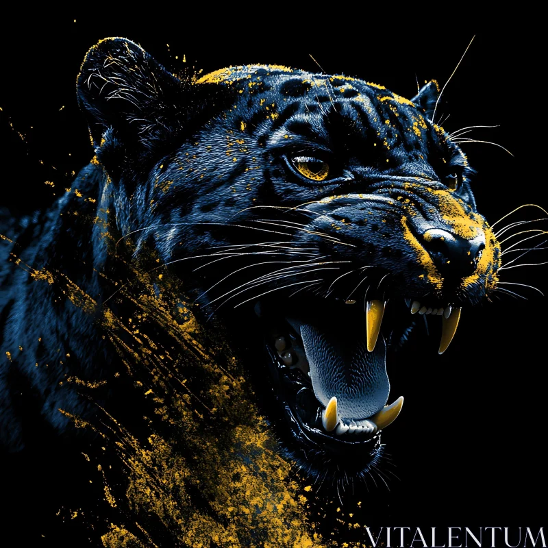 Golden Panther AI Image