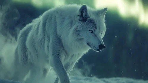 Snow Wolf Portrait