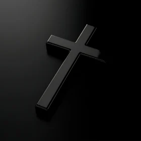 Sleek Black Cross in Glossy Finish