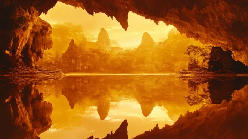 Golden Cave Reflections