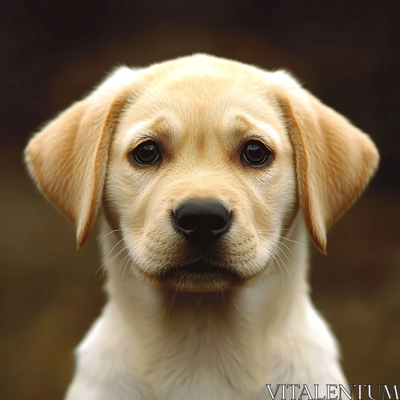 Cute Young Labrador Close-Up AI Image