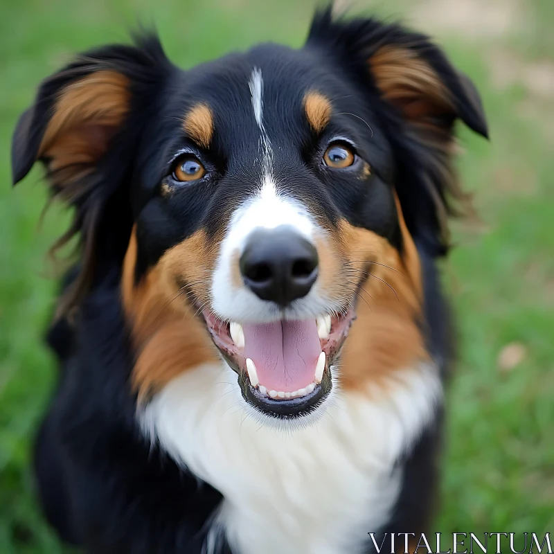 Close-up of a Smiling Dog AI Image