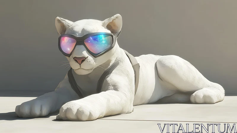 AI ART Lion with Stylish Eyewear