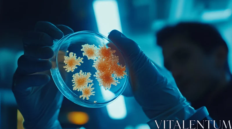 Microbial Cultures in Scientific Research AI Image