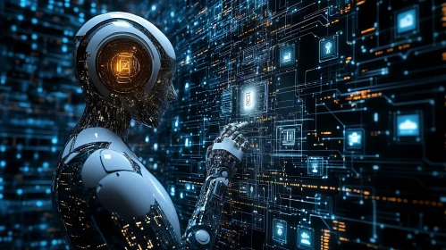 Robot Interacting with Digital Network