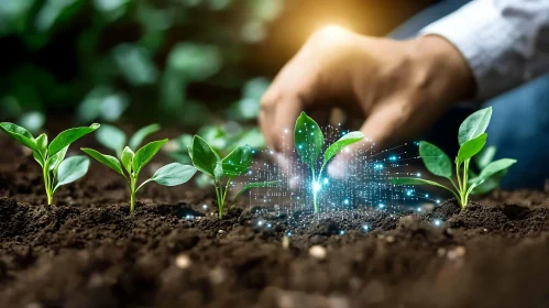Digital Seedlings: A Blend of Nature and Technology