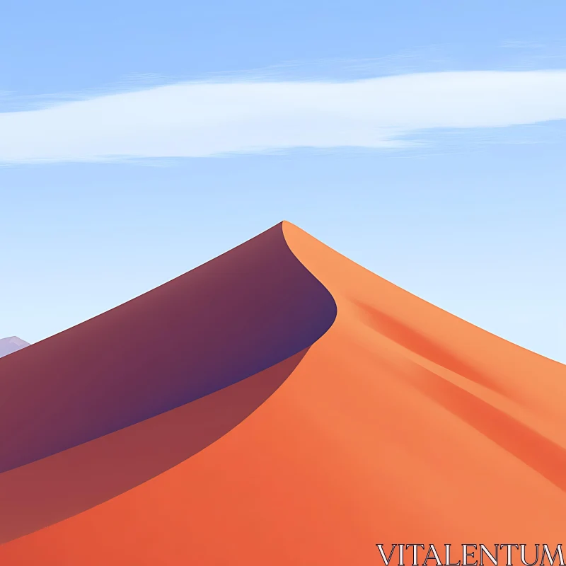 Minimalist Desert Sand Dune Vista AI Image