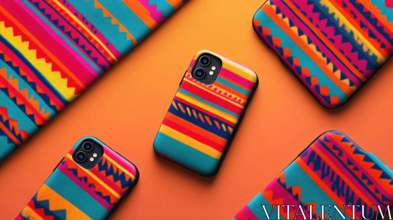 Colorful Geometric Pattern Phone Cases AI Image