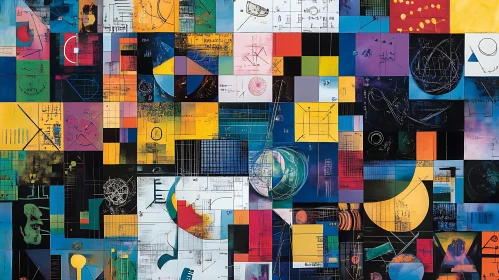 Colorful Patchwork of Shapes