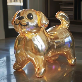 Shiny Gold Balloon Dog