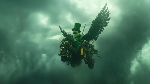 Flying Leprechaun Steampunk Machine